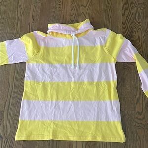 J. Crew Yellow and Pink Top